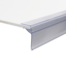 Data strip that fits onto shelves 7mm - 10mm thick