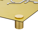 Gold flat sign standoffs