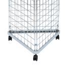 Three sided base with locking wheels