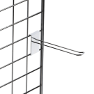 Double prong merchandising hooks for gridwall