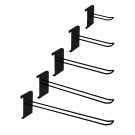 Grid mesh hook available in a range of lengths