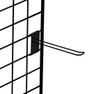 Double prong gridwall hook for use with grid panels