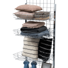 Attach gridwall baskets to your panels for reconfigurable grid mesh displays