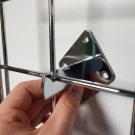The gridwall wall mount bracket will secure grid mesh panels onto your wall