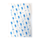 Strong 3m adhesive foam pads supplied with the hanging buttons