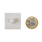 Square hanging buttons with swivel eyelet - size comparison