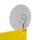 Use a window suction hook for hanging window signs