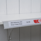 LED shelf edge strips for creative retail displays (unlit)