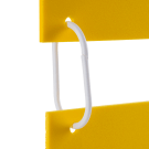 Plastic binding rings to secure hanging poster displays