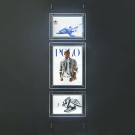 LED Cable Poster Display Kit with Wall Mounts (select from dropdown)