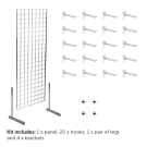 5ft Single Sided Gridwall Display Kit