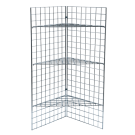 5ft gridwall corner shelf unit with 3 tier gridwall corner shelves