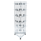 Three Sided Gridwall Stand 6ft aka triangular display stand with wheels