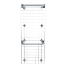 6ft single sided gridwall display kit with 2x clothes rails