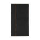 Contrasting beige stitching adds a premium feel to the bill presenter
