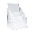 Multipurpose leaflet holder in budget styrene with 4 tiers