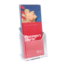 1/3 A4 (third A4) leaflet holder for on counters and slatwall