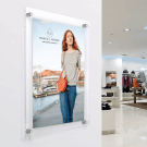 Locking acrylic sign stand offs