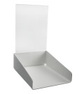 Counter Standing White Plastic Magazine Holder