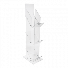 Tiered magazine display unit