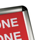 Snap frame available in silver or black