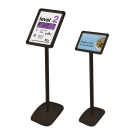 Black freestanding snap frame stand