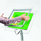 Floor standing LED backlit poster display stand