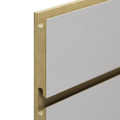 MDF slatwall panels with horizontal grooves every 10cm