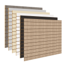 MDF Slatwall Panels available in 6 colours and 2 sizes