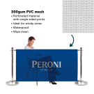 PVC mesh banners are ideal for use in windy areas