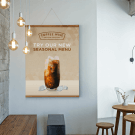 Hanging wooden poster frame ideal for large scale promotions
