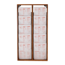 Wall mounted wooden magazine rack with a choice 5 or 10 pockets