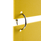Use metal binding rings to join poster displays together