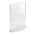 Double Sided Acrylic Poster Holder Portrait with an oval base