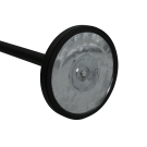 Stanchion with weighted steel base for chain barriers