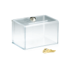 Small clear lockable box (no header)