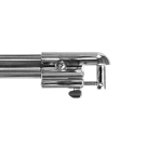 The fitting connects to the top or bottom of your cafe barrier pole