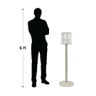 Fixed height curved signage stand