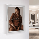 Metallic snap frame poster holder - polished chrome finish