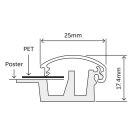 Counter Standing A4 Snap Frame Silver diagram
