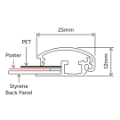 Silver Snap Frame 25mm Frame diagram