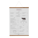 Portrait wooden poster hanger available with optional printed poster