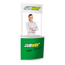 Our pop up counter stand is available with or without custom branding