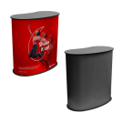 The promotional stands can be used without the header