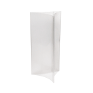 Triangle menu holder with 3 x 1/3 A4 paper size faces
