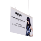 Hanging sign holder pocket with holes (hooks supplied separately)