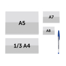Plastic tent cards in different sizes