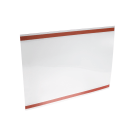 Landscape orientation adhesive plastic label holders