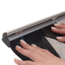 Aluminium Ceiling Poster Gripper with snap shut mechanism