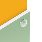 Snap rivet with hole for connecting displays